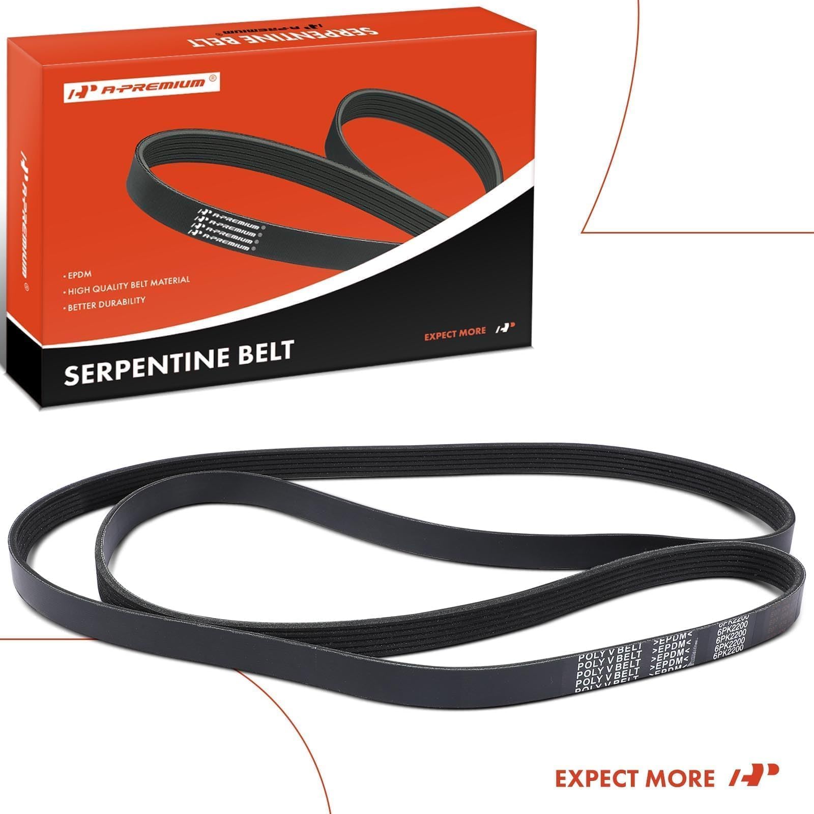 A-Premium in garage lifestyle image showing technician installing belt confidently