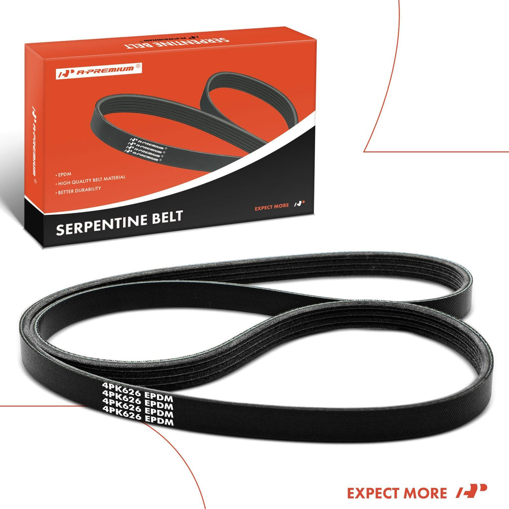 A-Premium belt staged with garage tools showing ready-to-install convenience
