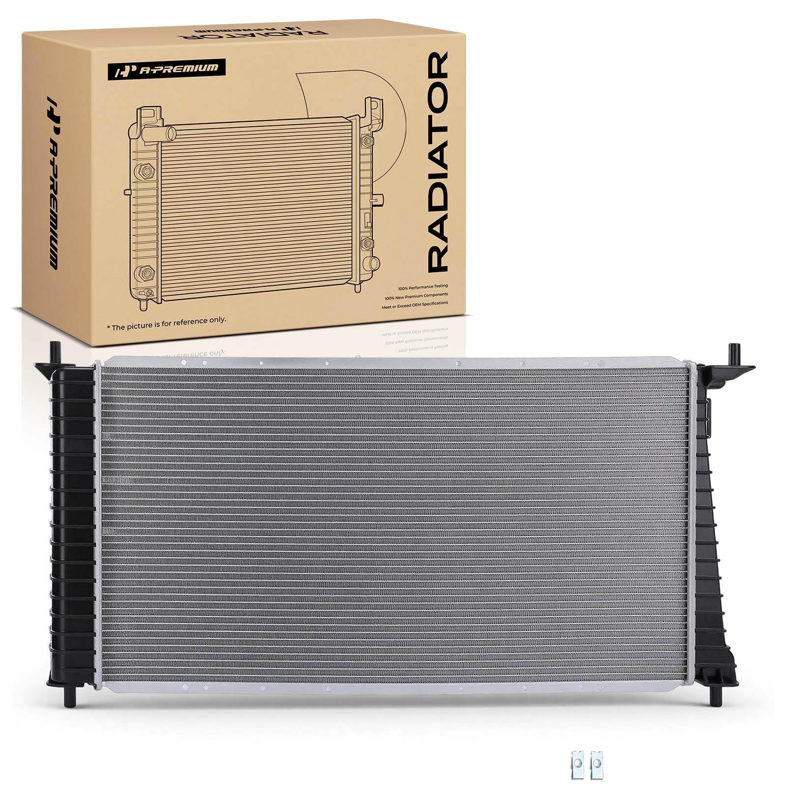 A-Premium radiator staged by a truck roadside for ready-to-replace assurance