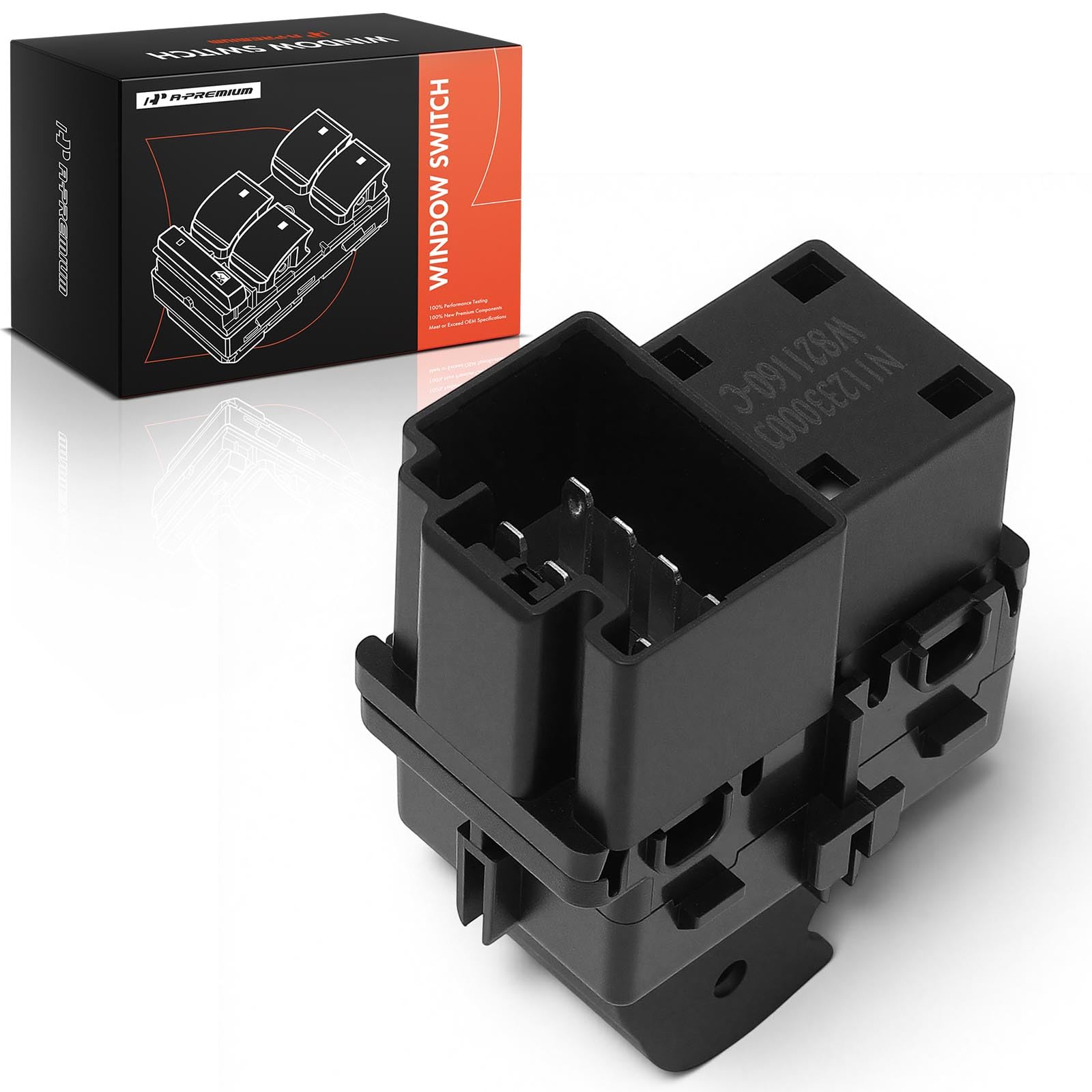 A-Premium in-vehicle lifestyle image showing improved passenger window control