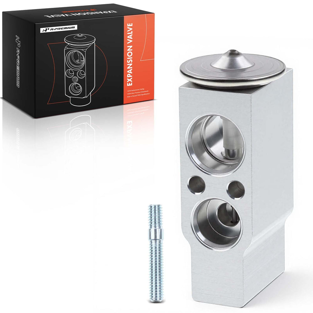A-Premium valve staged with wrench in a garage setting for professional installation