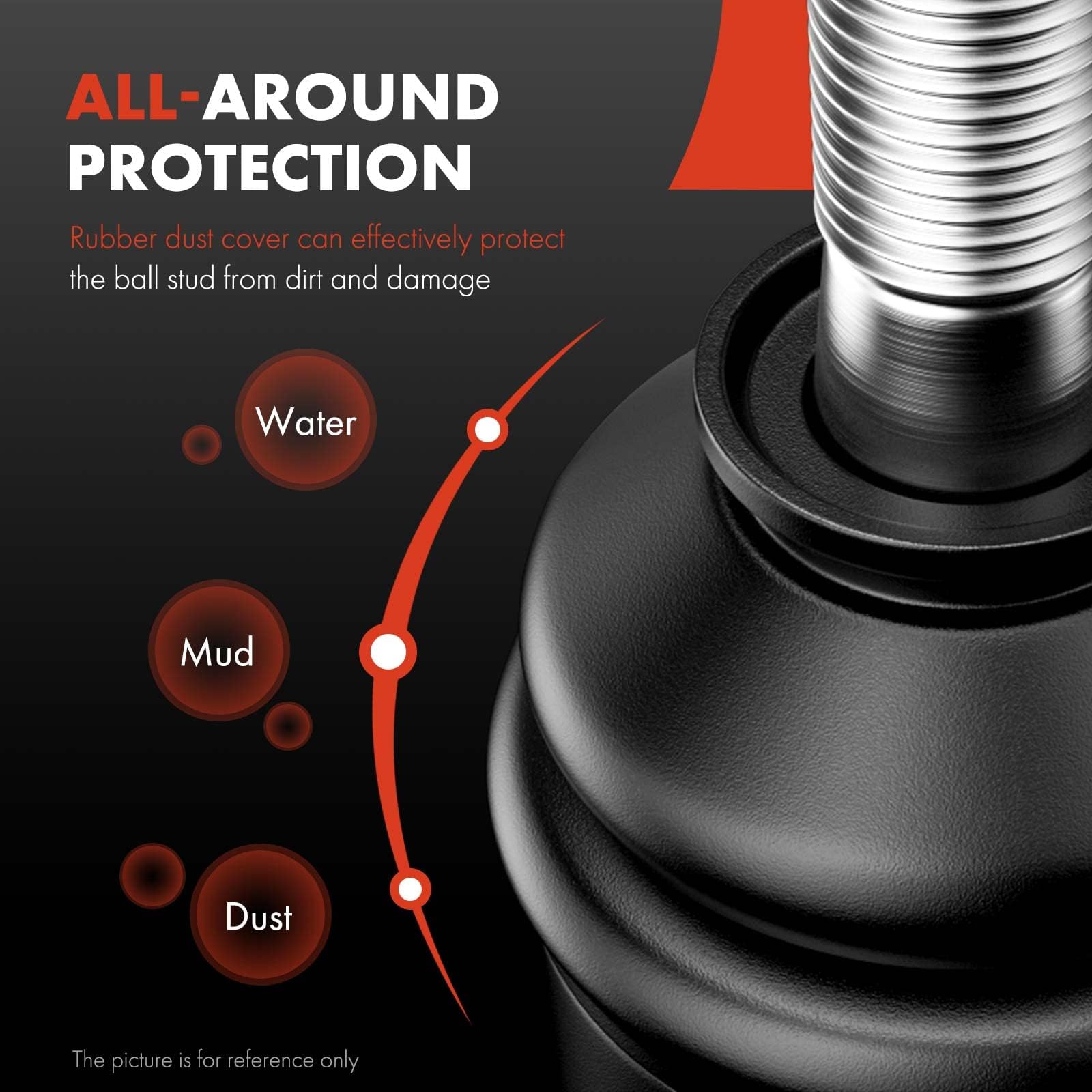 A-Premium front and rear links side-by-side for easy size and part comparison