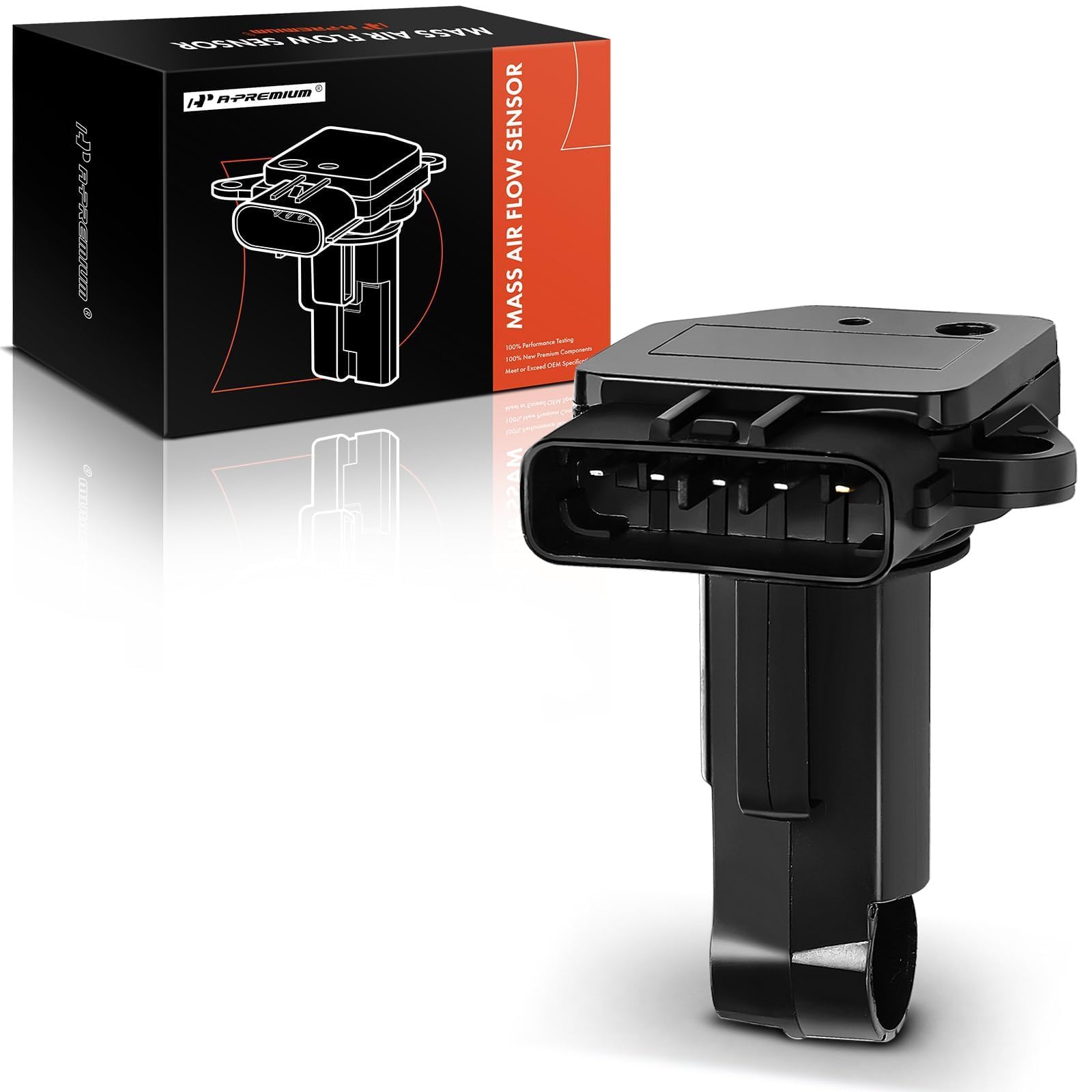 A-Premium MAF front view showing fit and plug for accurate airflow