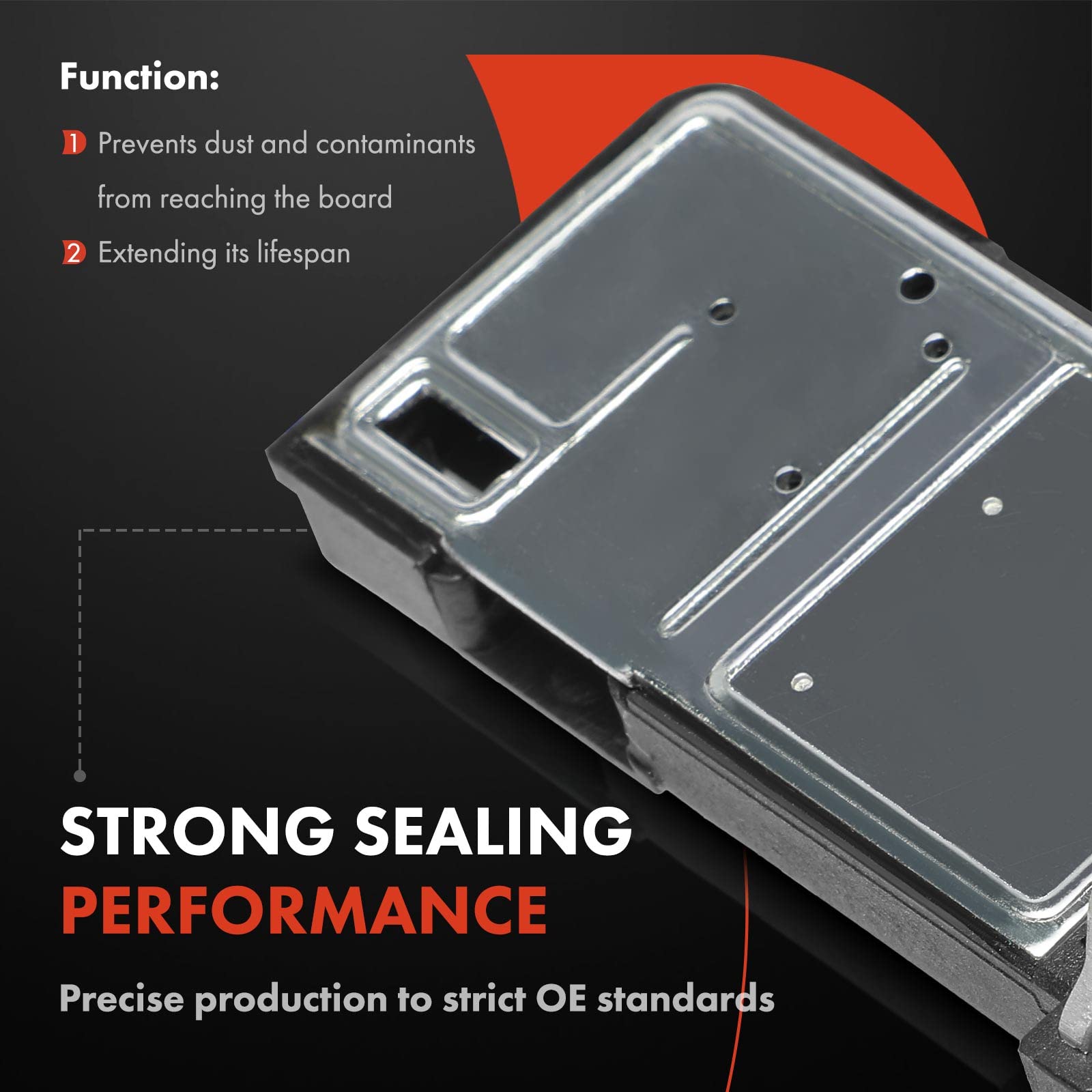 A-Premium detail of bolt holes illustrating bolt-on mounting for easy installation