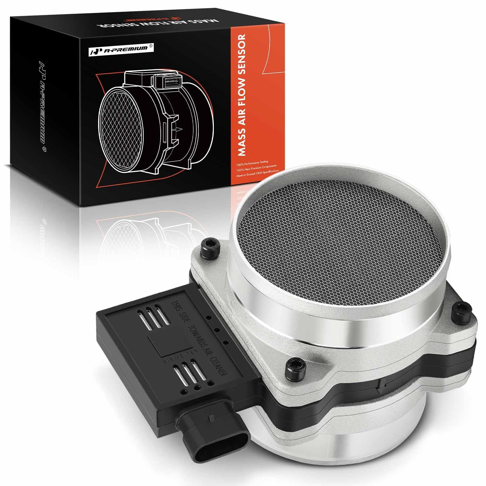 A-Premium MAF sensor front view showing airflow opening and fitment benefit
