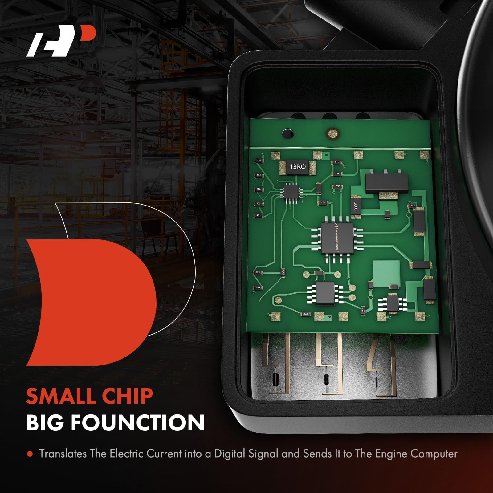 A-Premium MAF sensor installed in intake assembly demonstrating direct fit