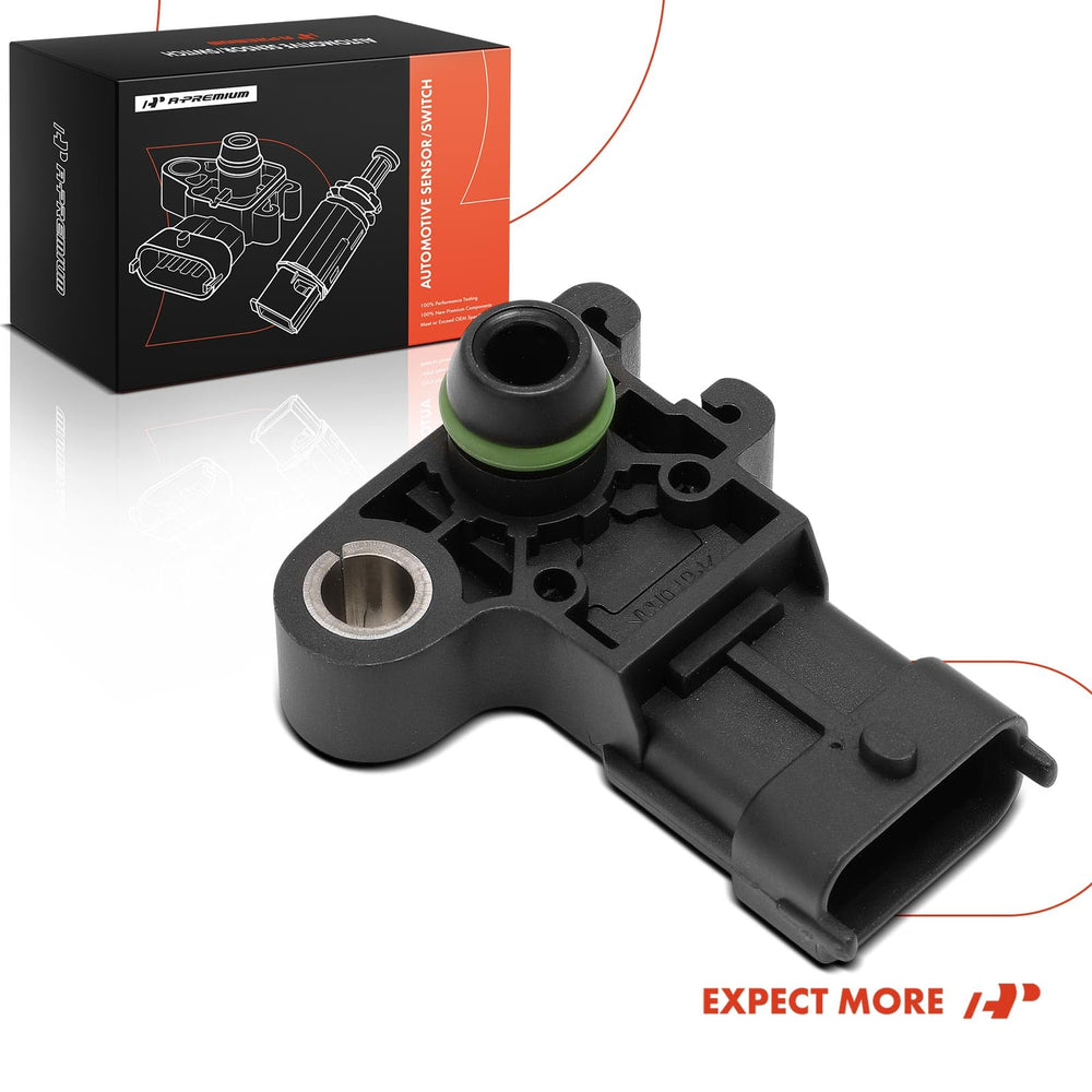 A-Premium MAP sensor fitment chart card showing compatibility for confident selection