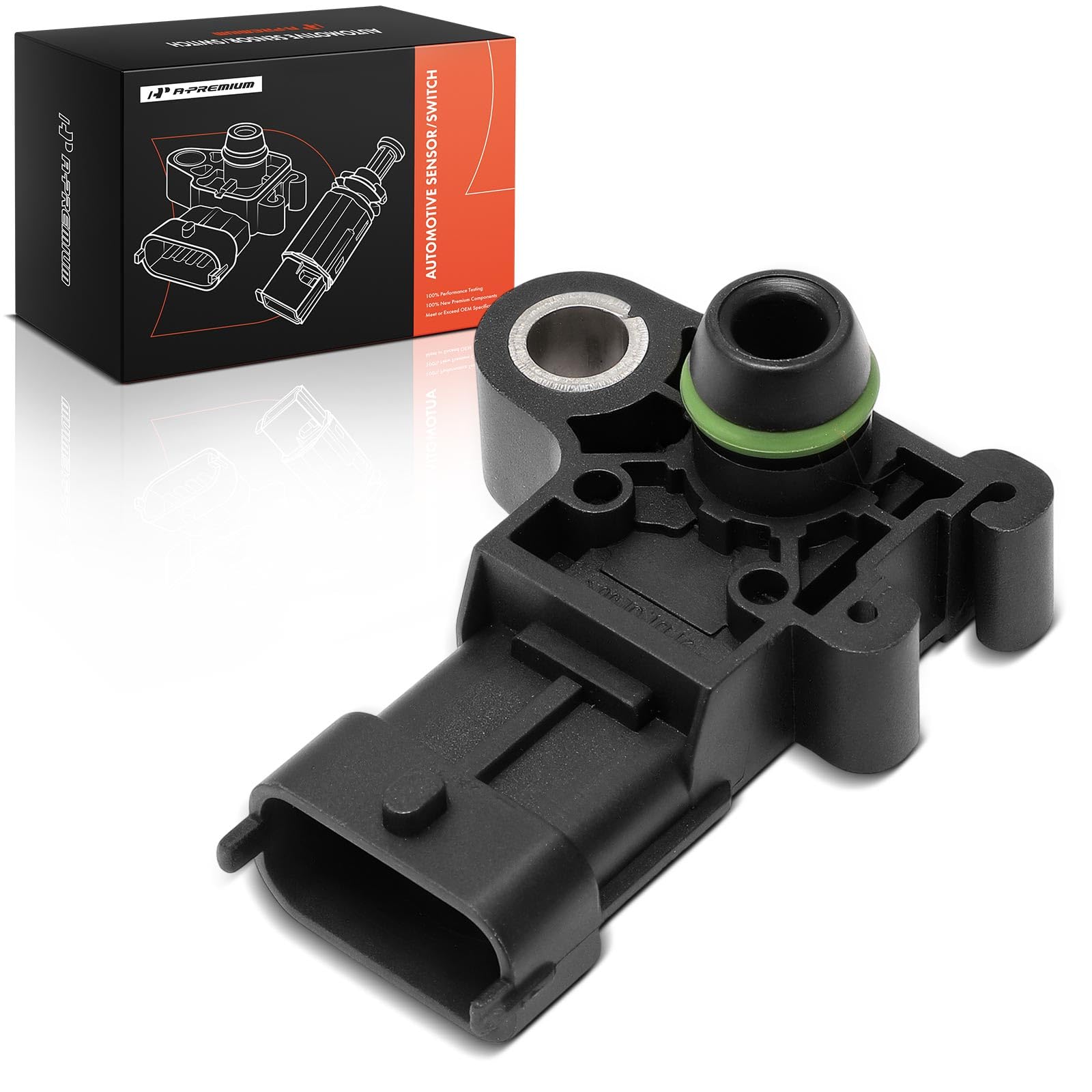 A-Premium MAP sensor front view showing compact housing and reliable fit