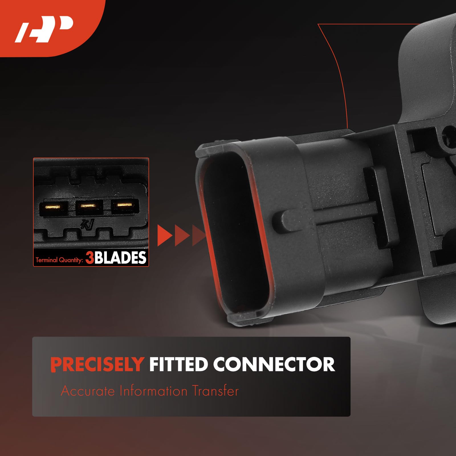 A-Premium MAP sensor in hand scale demonstrating compact size for quick swaps