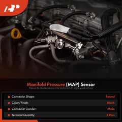 A-Premium MAP sensor side profile illustrating robust black housing durability