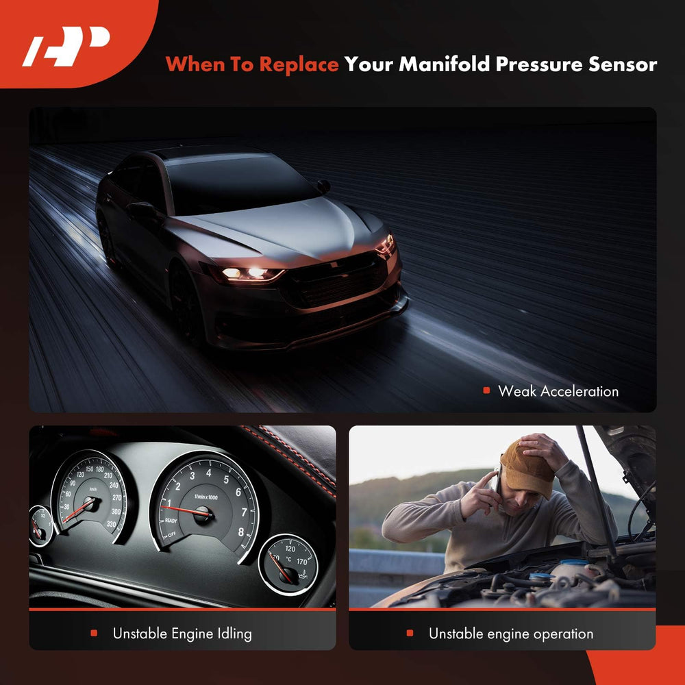 A-Premium MAP sensor next to ruler to show exact dimensions for fitment confirmation