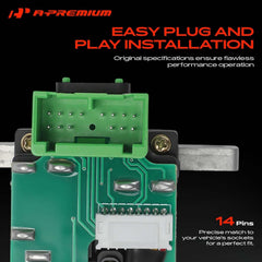 A-Premium white indicator markings closeup for quick, clear function identification benefit