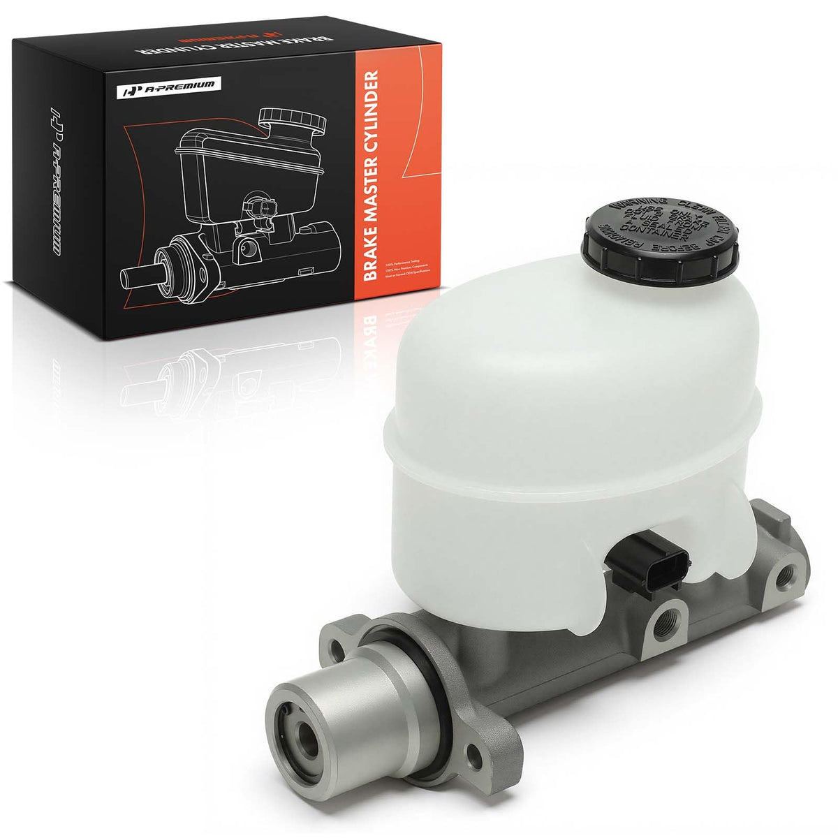 A-Premium master cylinder front view showing clean finish and reliable replacement benefit