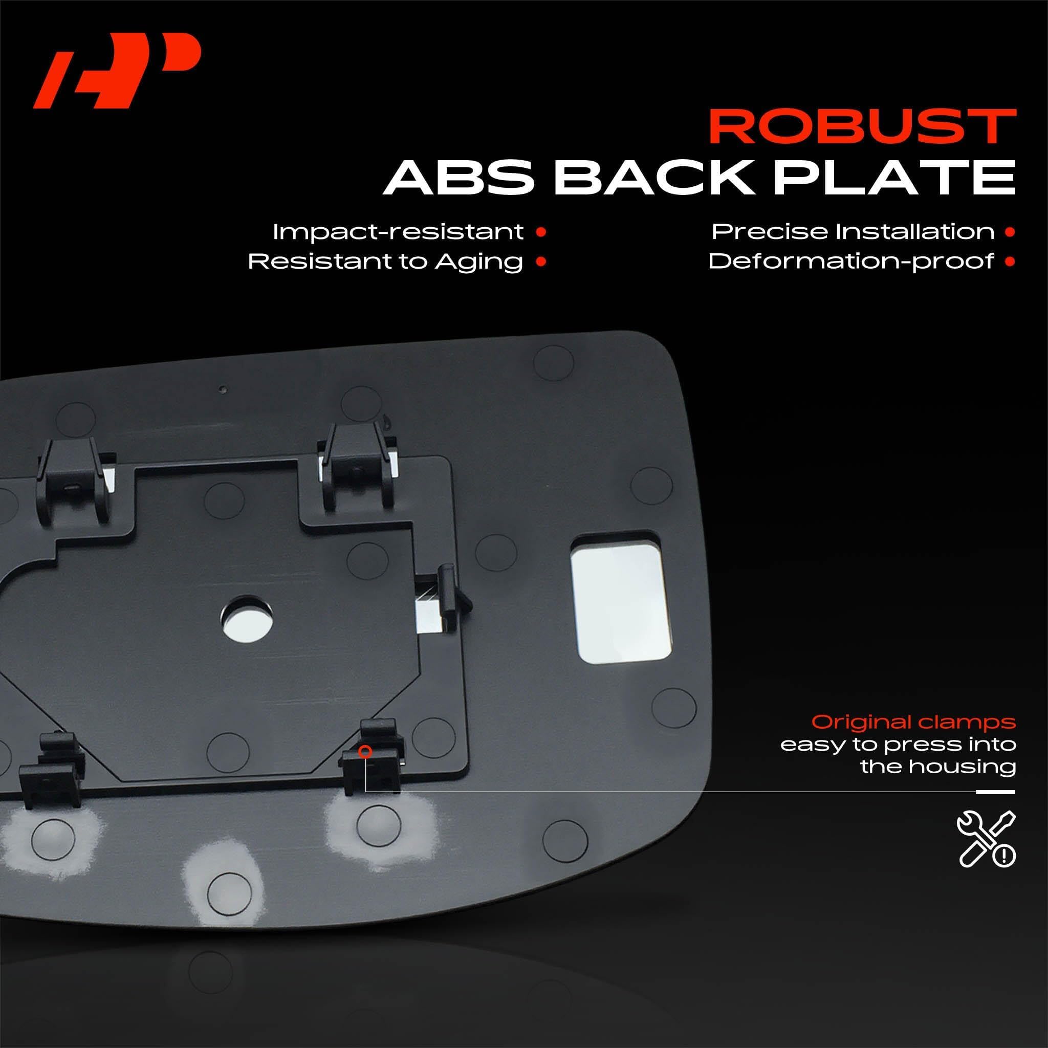 A-Premium mirror edge and mounting clips showing durable attachment benefit