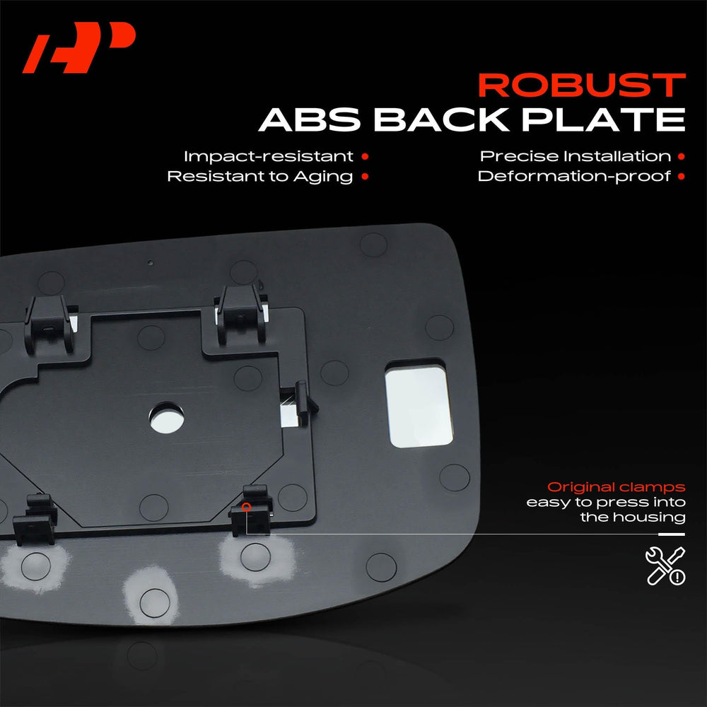 A-Premium mirror edge and mounting clips showing durable attachment benefit