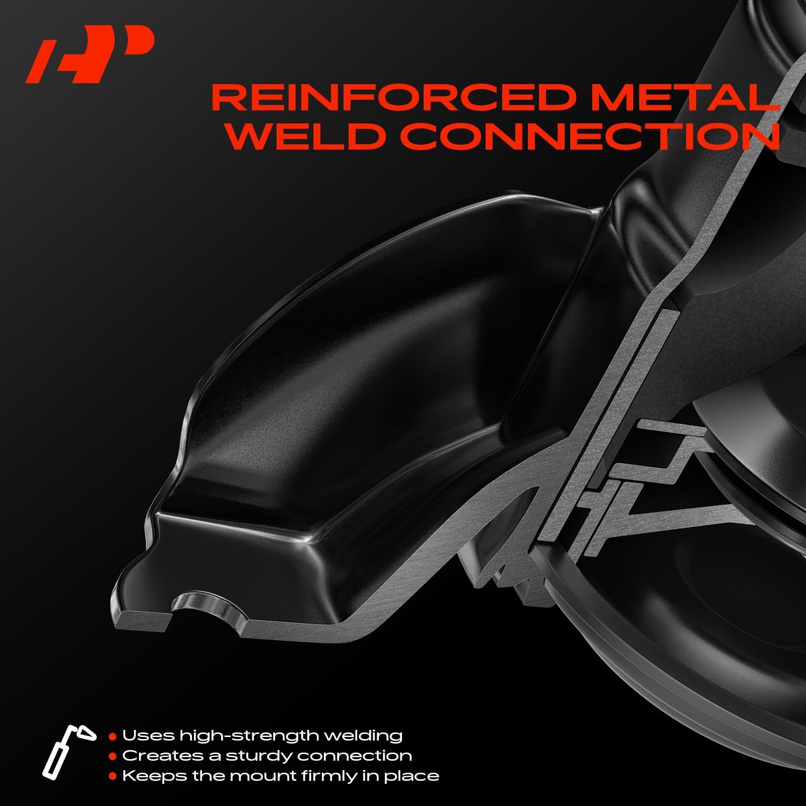 A-Premium mount installed in engine bay demonstrating reduced engine movement