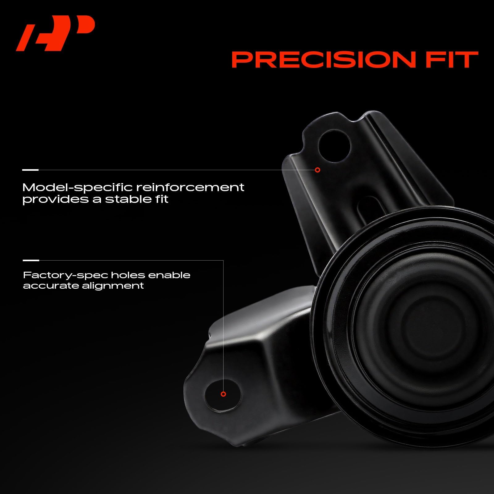 A-Premium mount materials texture showing rubber and metal for long-lasting performance