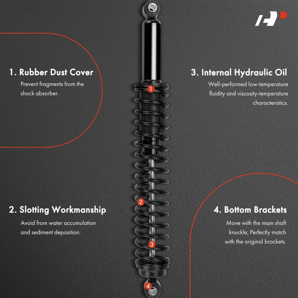 A-Premium shocks mounted on truck rear illustrating restored ride height control