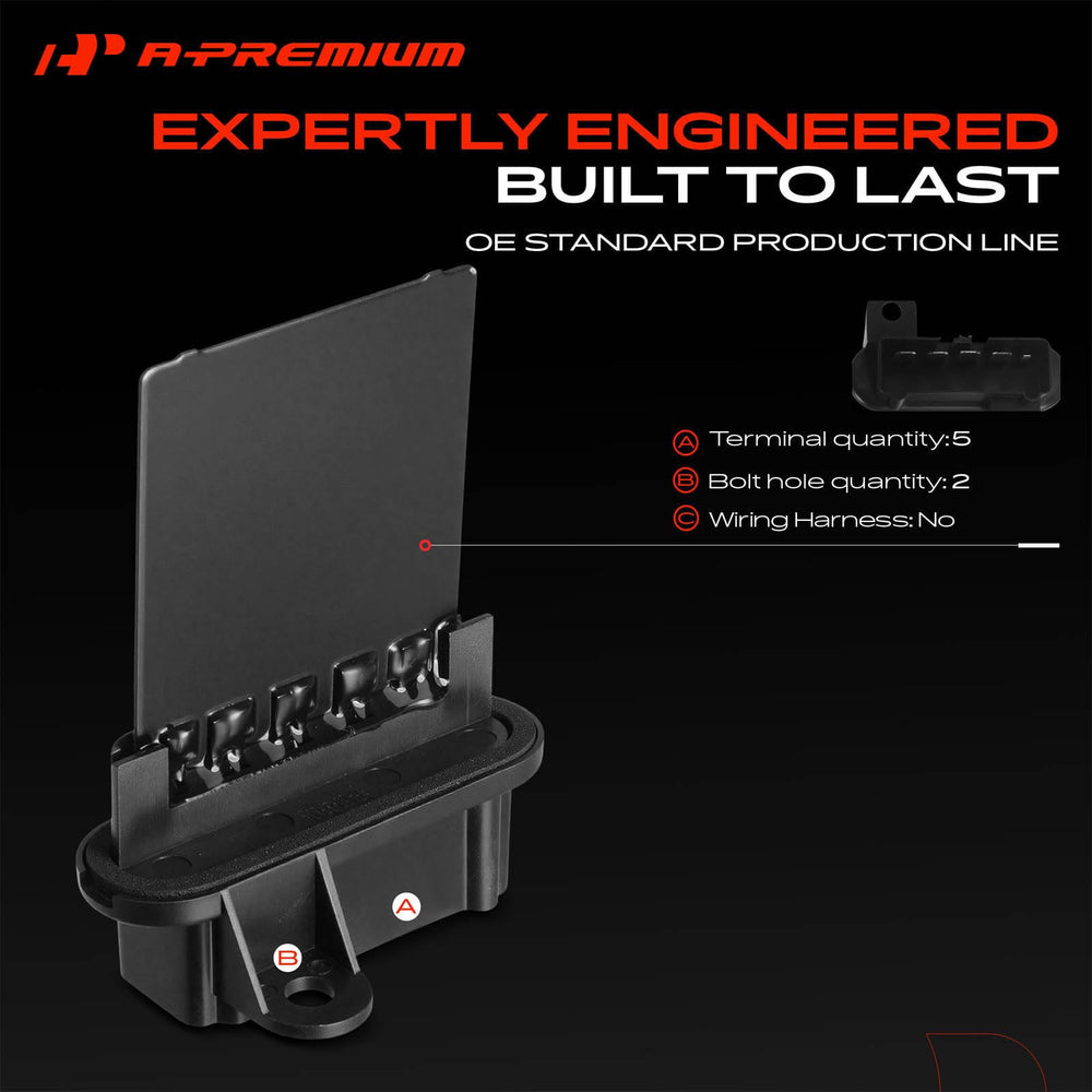A-Premium detail of two mounting holes for secure OE-style installation