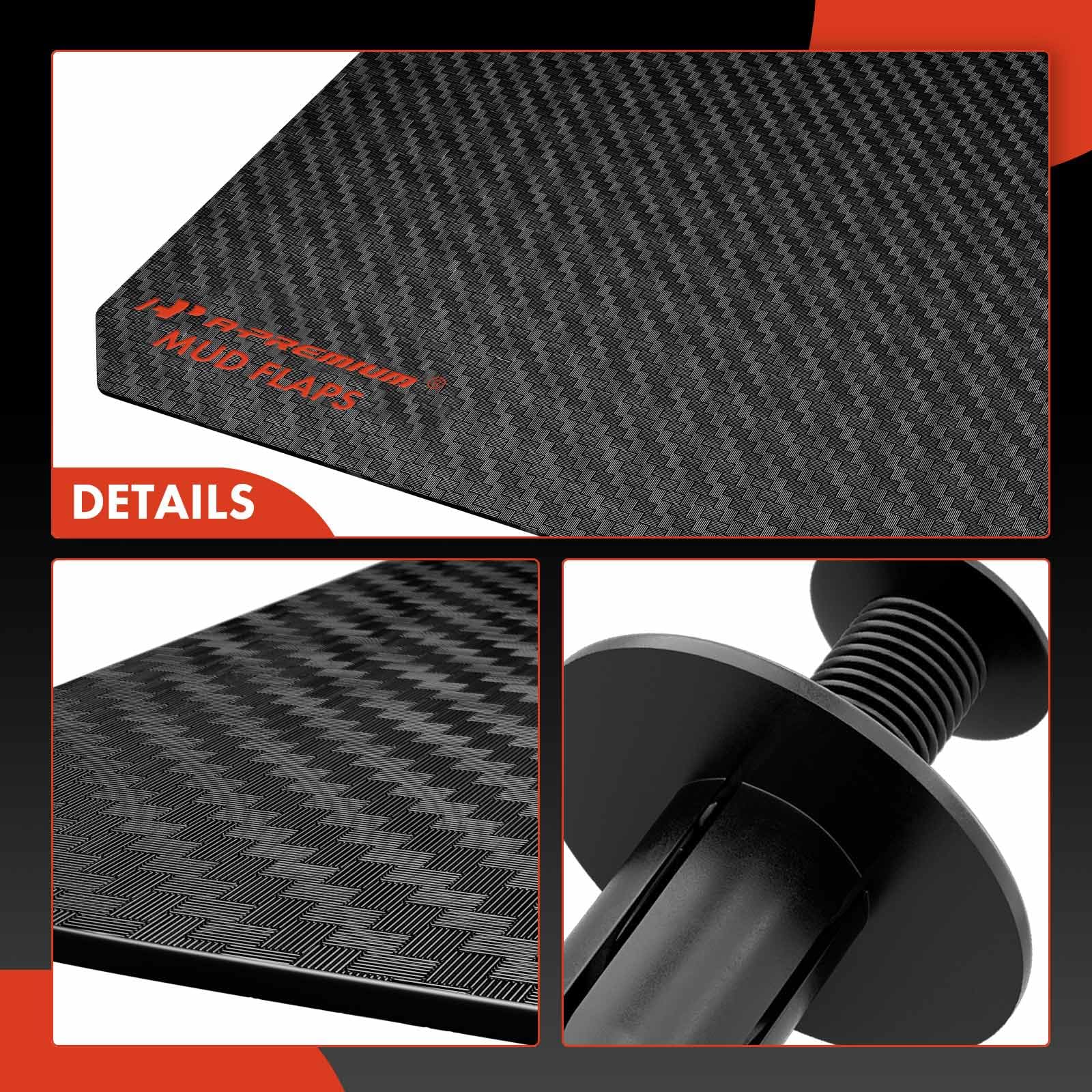 A-Premium mud flap blocking gravel and salt in road-debris demonstration