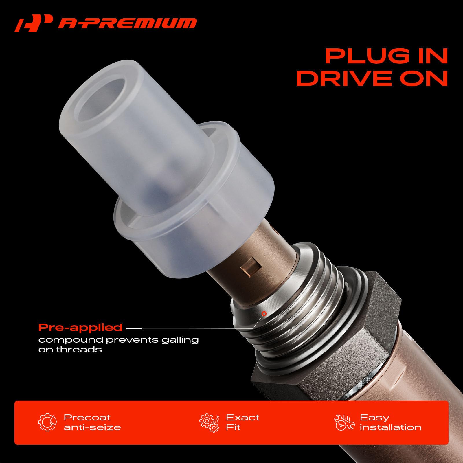 A-Premium new sensor beside old sensor comparison to show upgraded condition