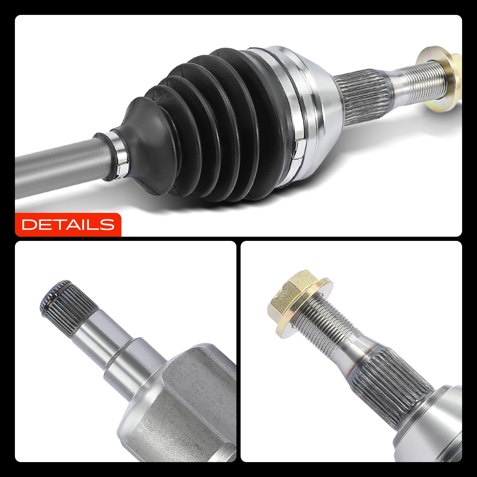 A-Premium packaging and included hardware, axle nut included for one-stop replacement