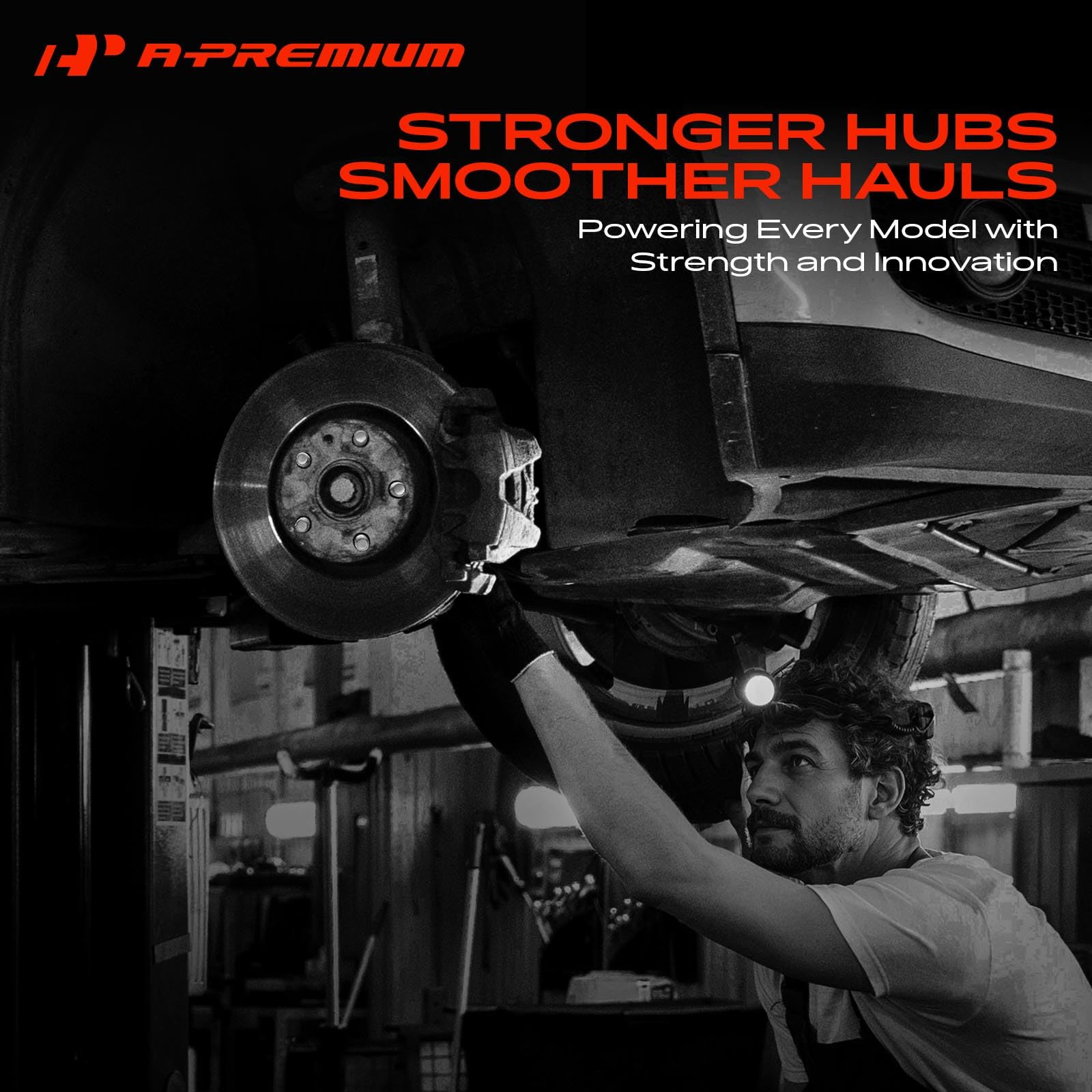 A-Premium retail packaging showing two hub assemblies and included hardware