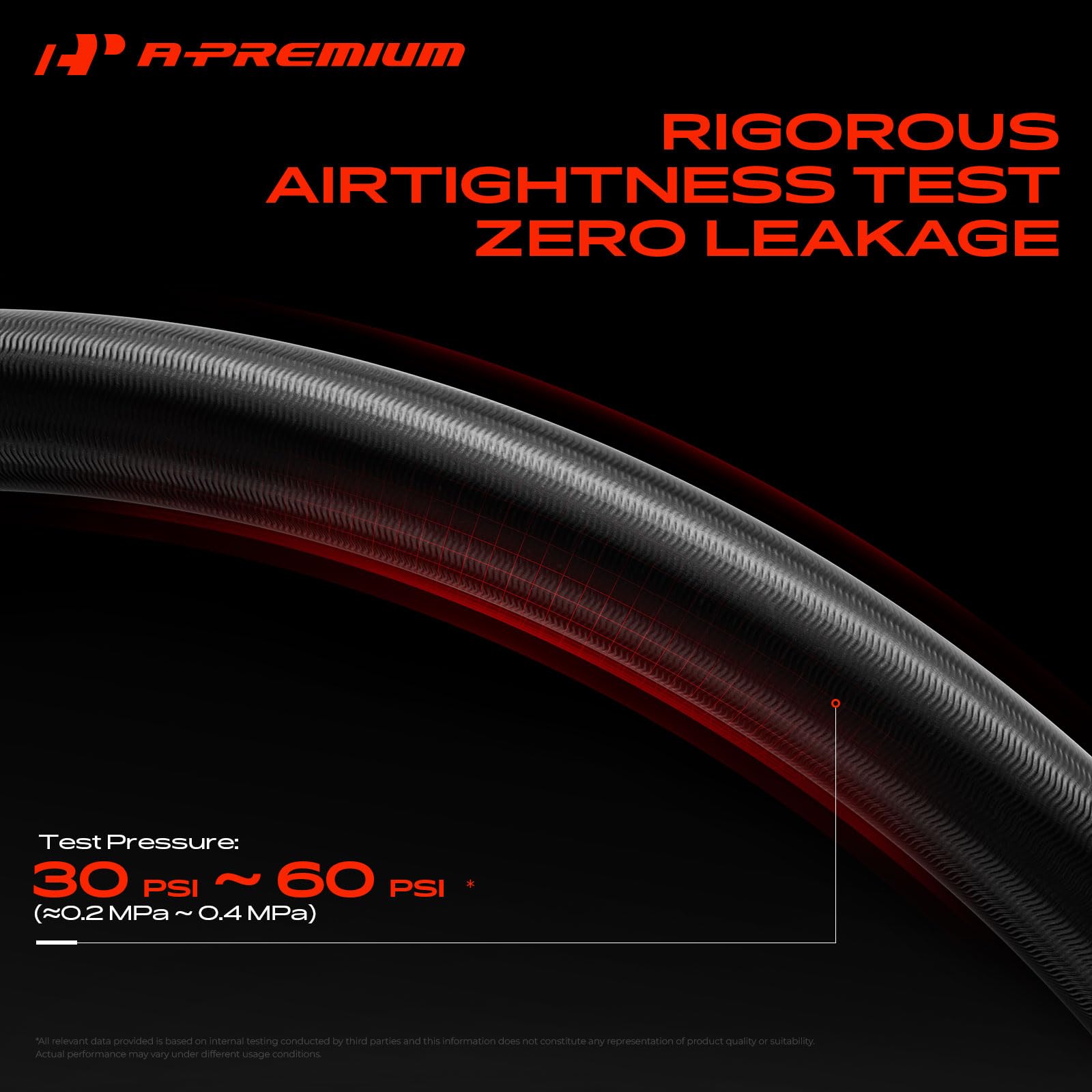 A-Premium boxed packaging protecting the replacement hose during shipping