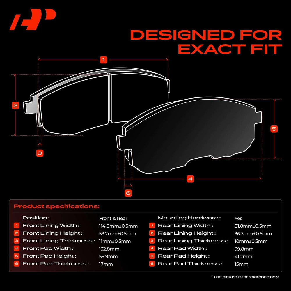 A-Premium pad assembly close-up showing precise fitment and quality