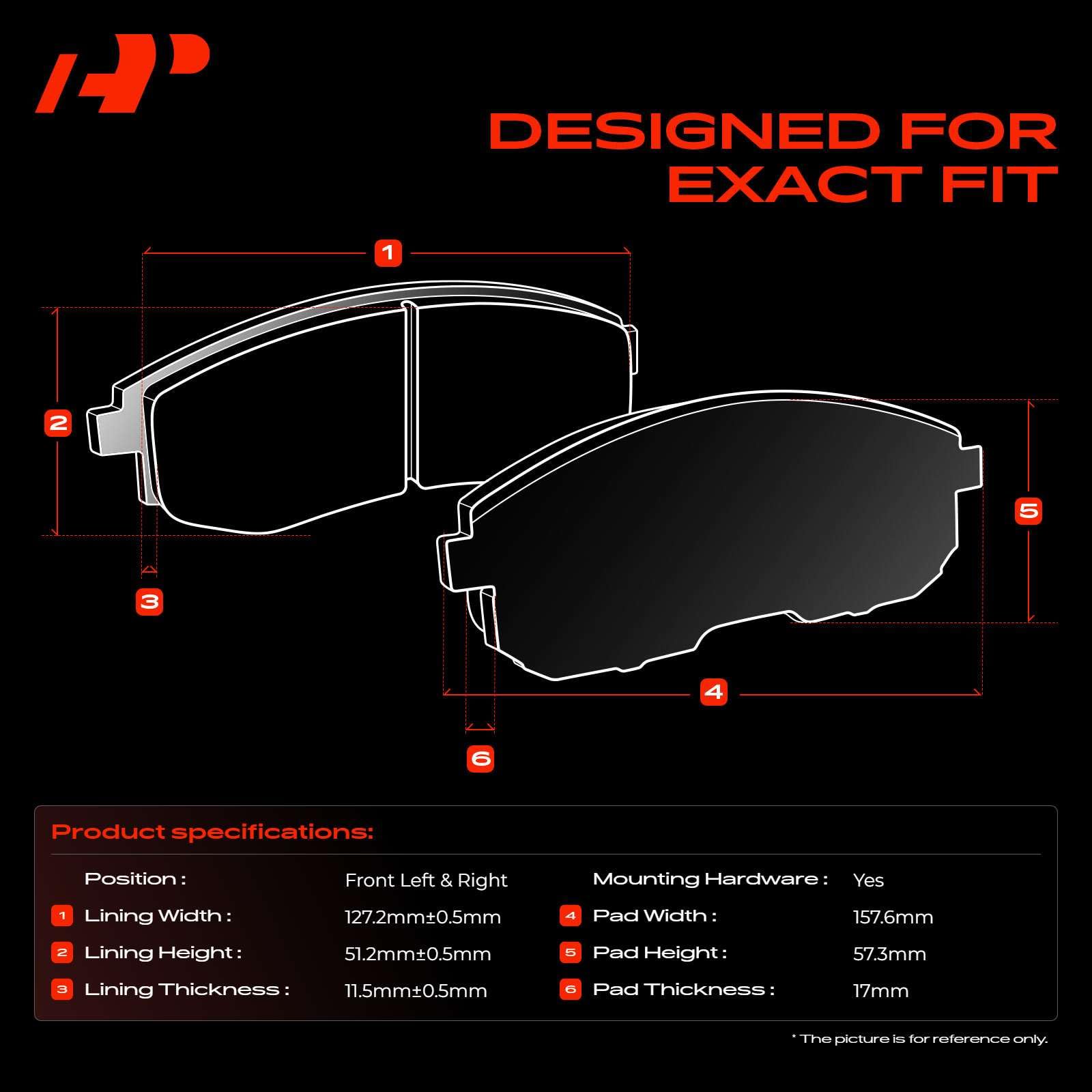 A-Premium backing plate detail showing solid construction benefit