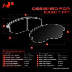 A-Premium rear pad close-up showing low-dust ceramic surface benefits