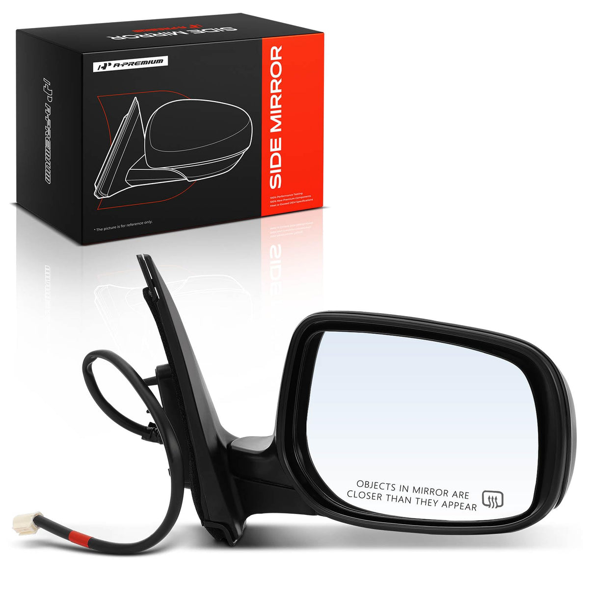 A-Premium passenger mirror front view showing fit and finish for clear replacement benefit