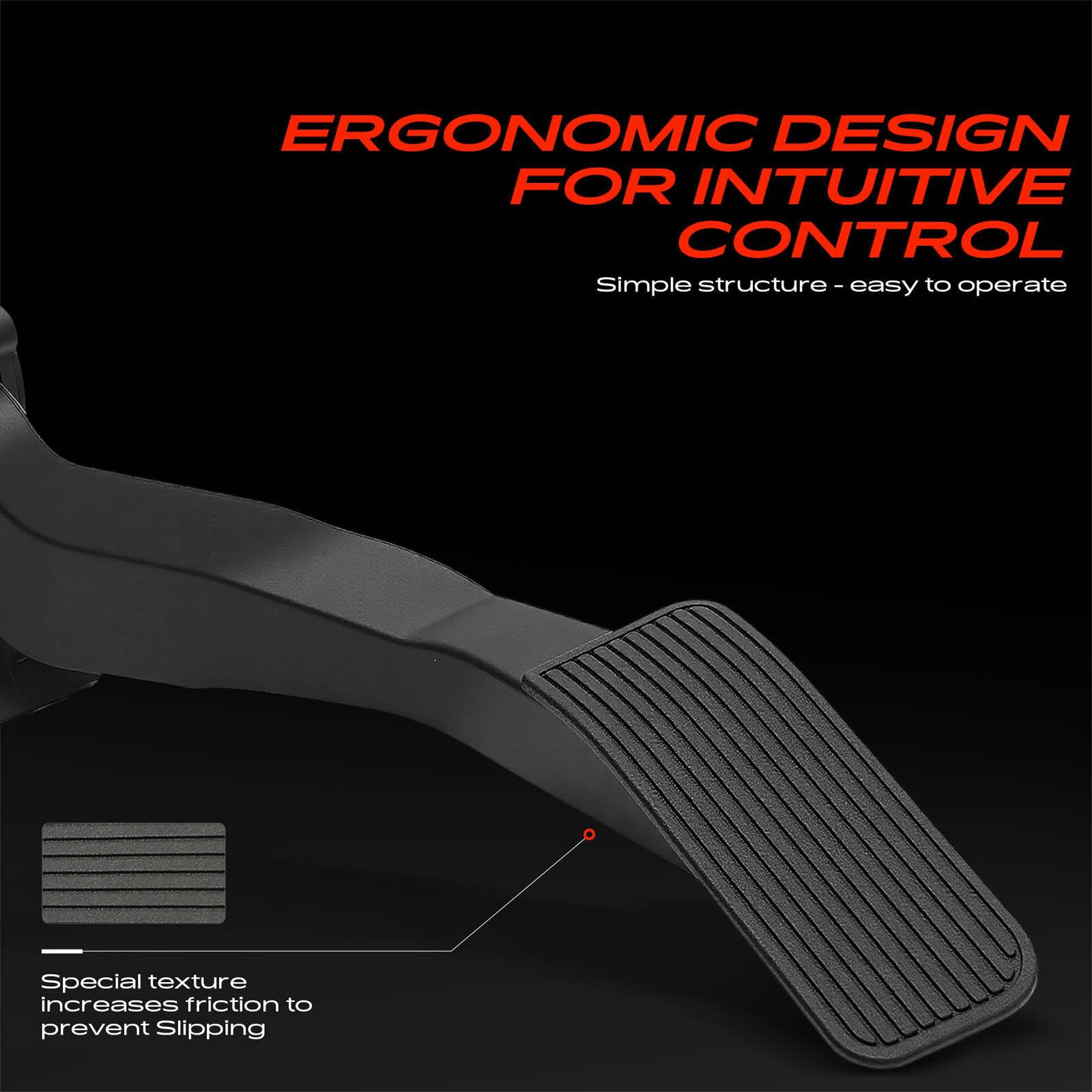 A-Premium pedal arm texture close-up highlighting durable construction