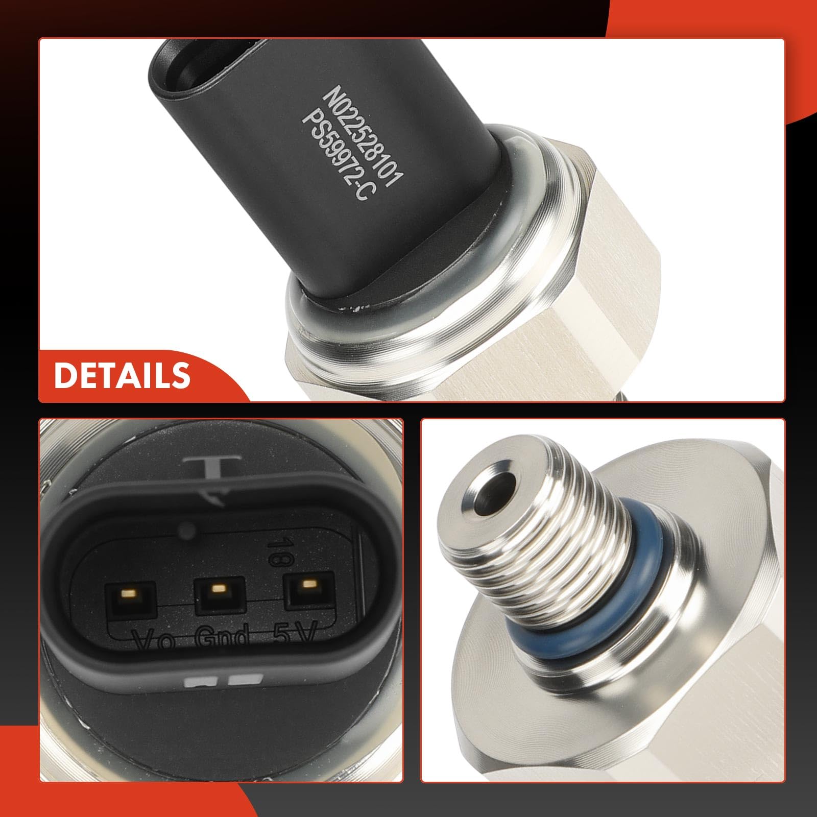 A-Premium sensor angle highlighting O-ring seal for leak-resistant performance