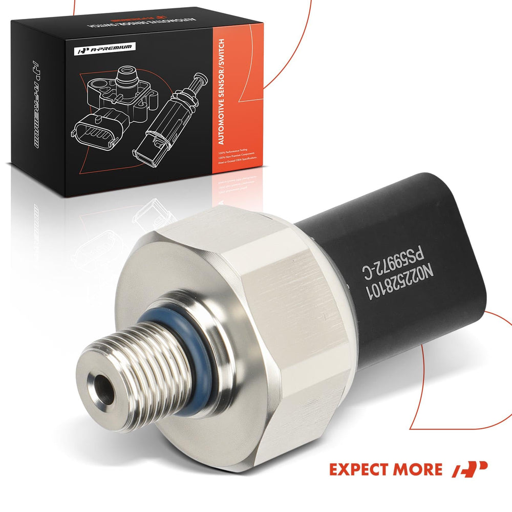 A-Premium sensor beside printed fitment list helping verify vehicle compatibility