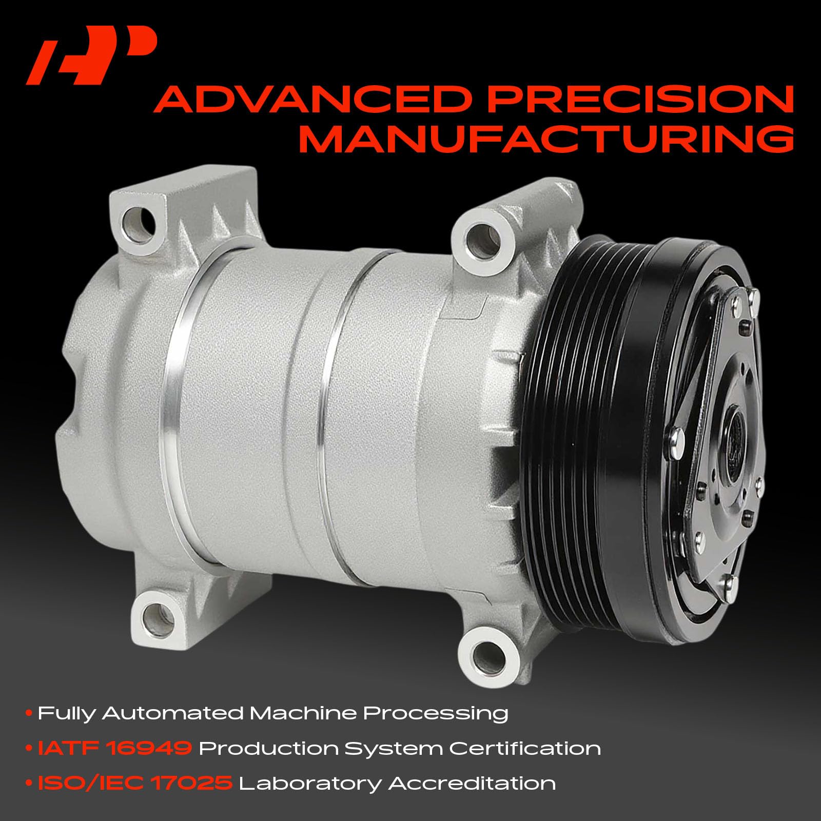 A-Premium pulley and belt alignment detail ensuring correct belt tracking