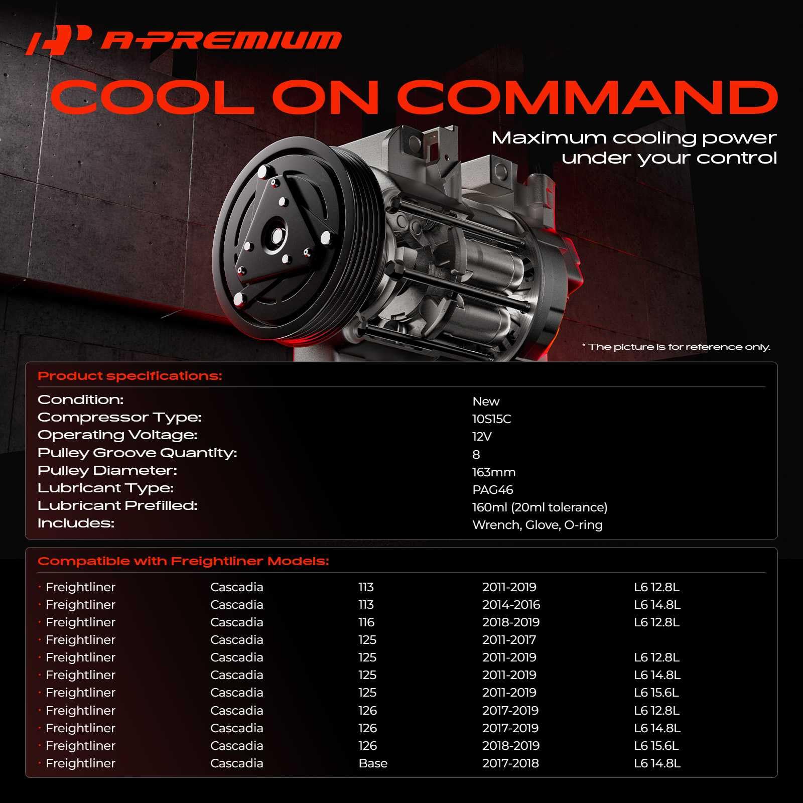 A-Premium close-up of eight-groove pulley improving belt compatibility
