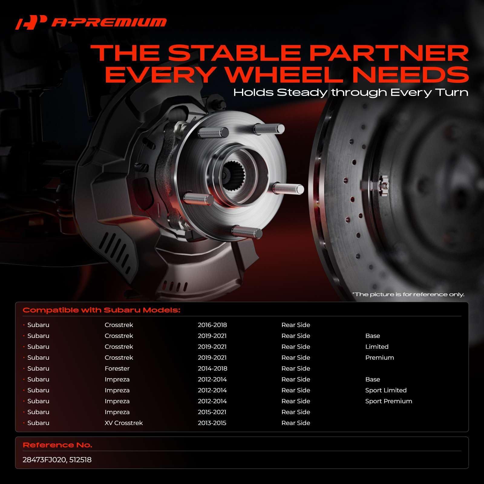 A-Premium side profile of rear hub assembly highlighting durable construction