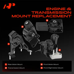 A-Premium rear motor mount detail showing reinforced rubber for vibration reduction