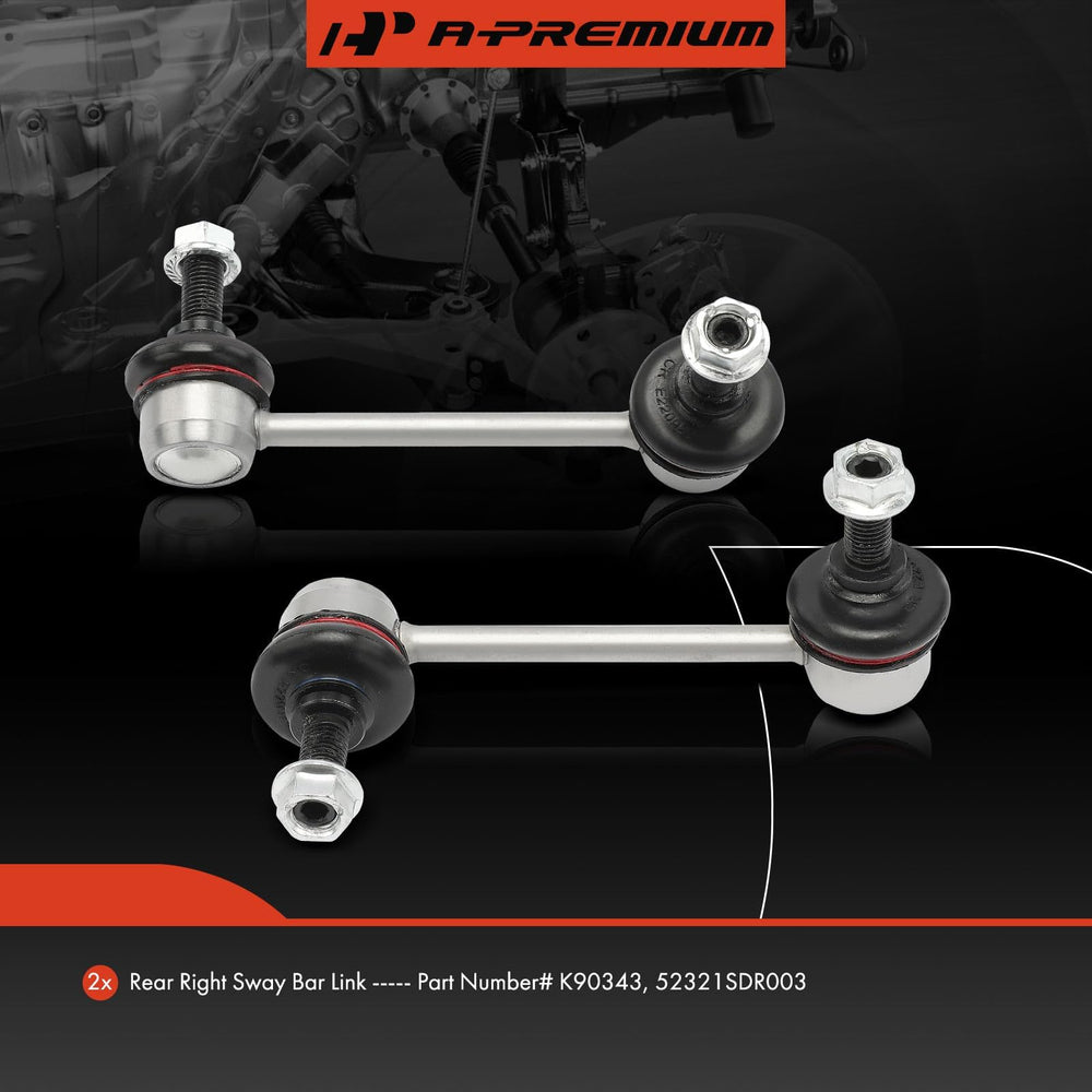 A-Premium rear sway bar link installed on suspension demonstrating improved handling
