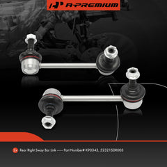 A-Premium rear sway bar link installed on suspension demonstrating improved handling
