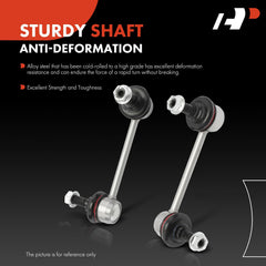 A-Premium sway bar link next to ruler showing accurate sizing for correct fit