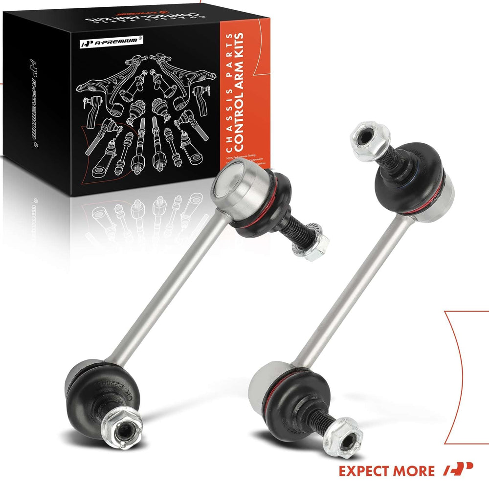 A-Premium sway bar link in a garage installation scene showing DIY simplicity