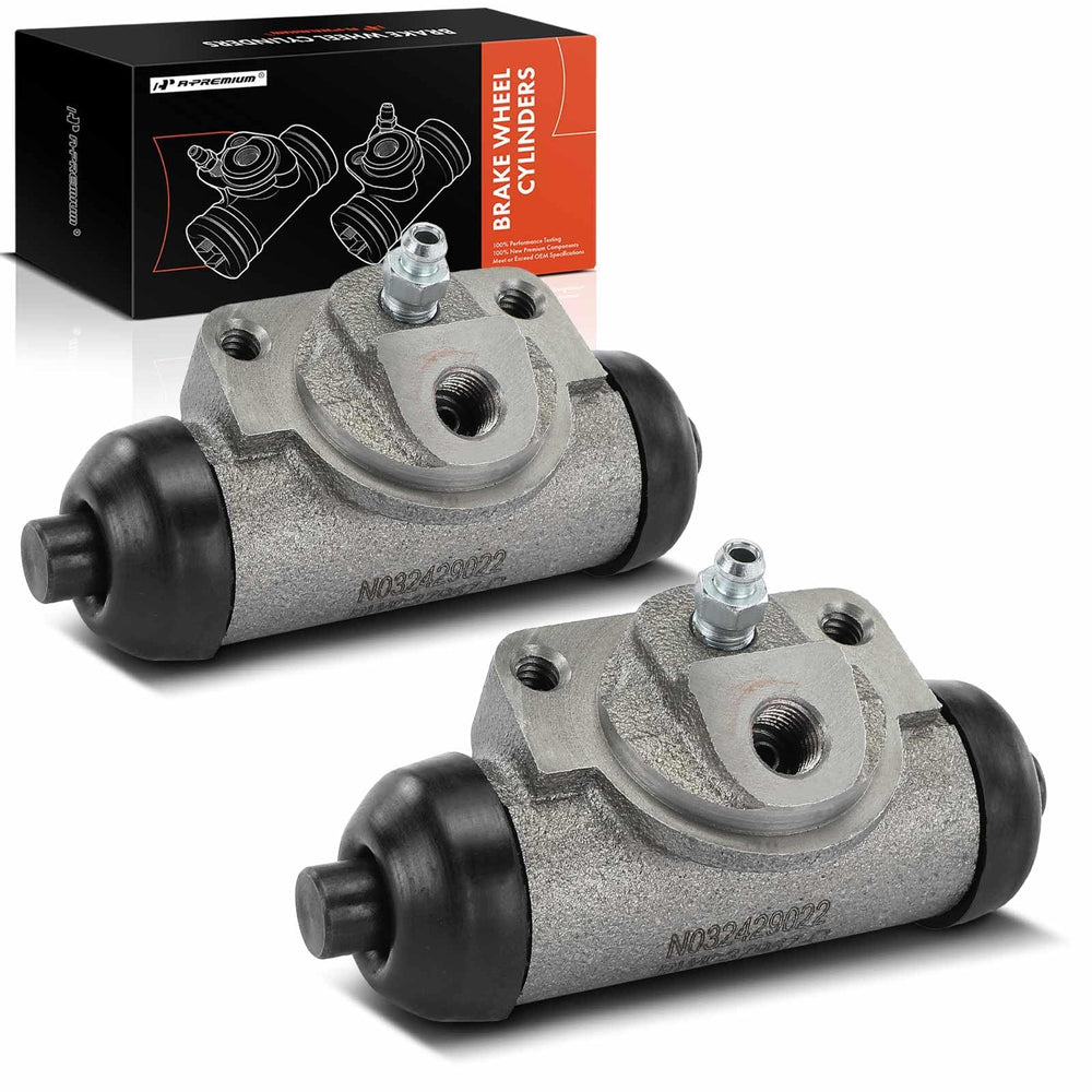A-Premium front view of rear wheel cylinder showing mounting points and fitment benefits