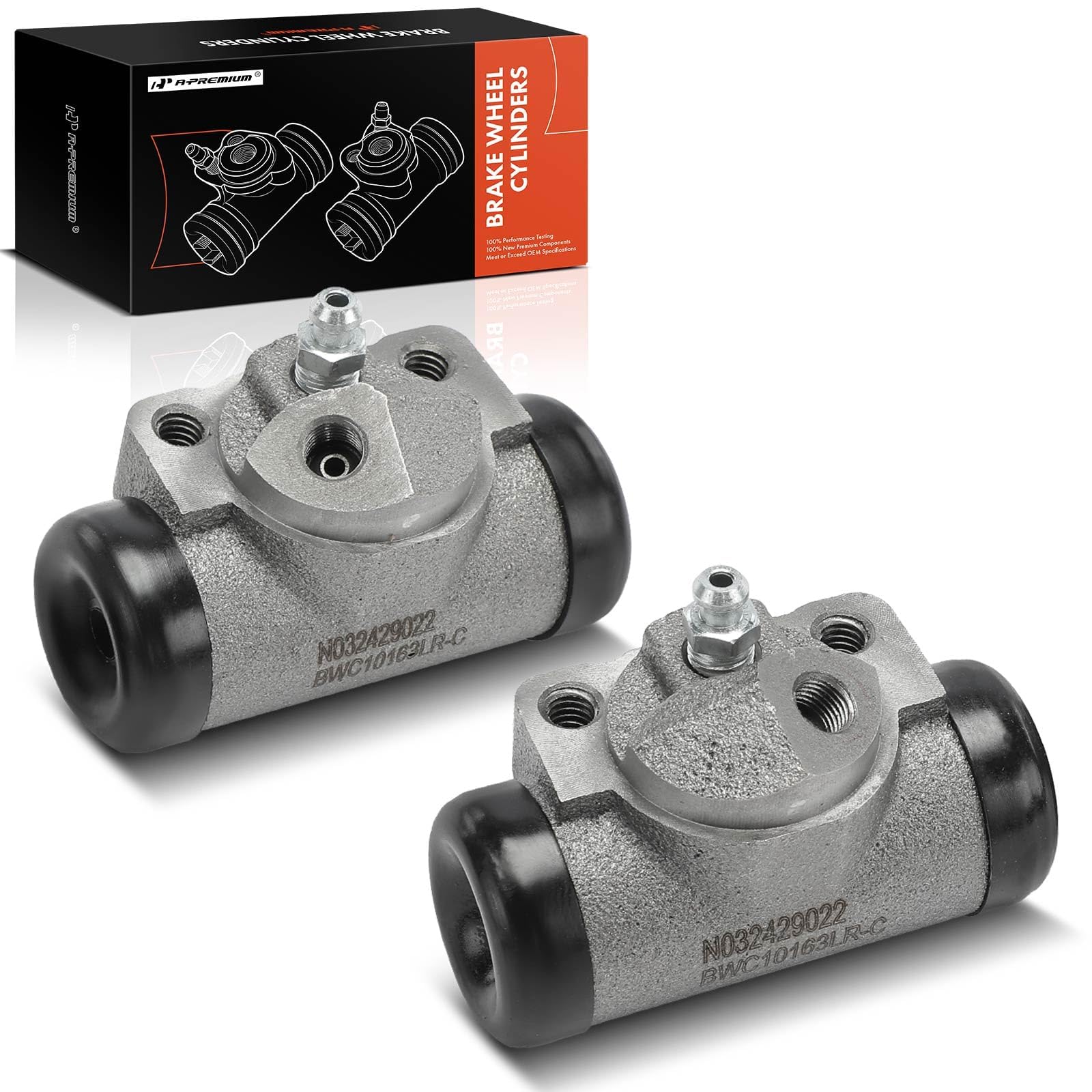A-Premium front view showing wheel cylinder and correct fitment benefits