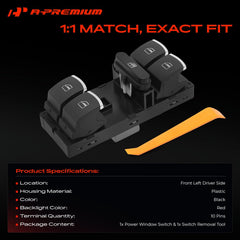 A-Premium switch red backlight illuminated for nighttime visibility