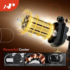 A-Premium regulator cable and track close detail, built for smooth window movement