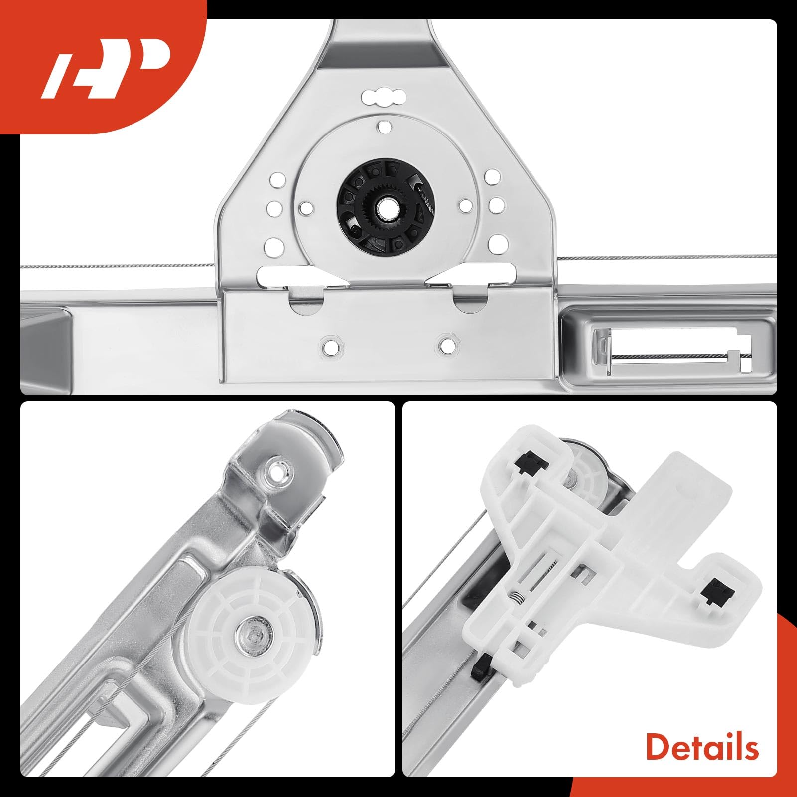 A-Premium regulator installed in door demonstrating restored window motion