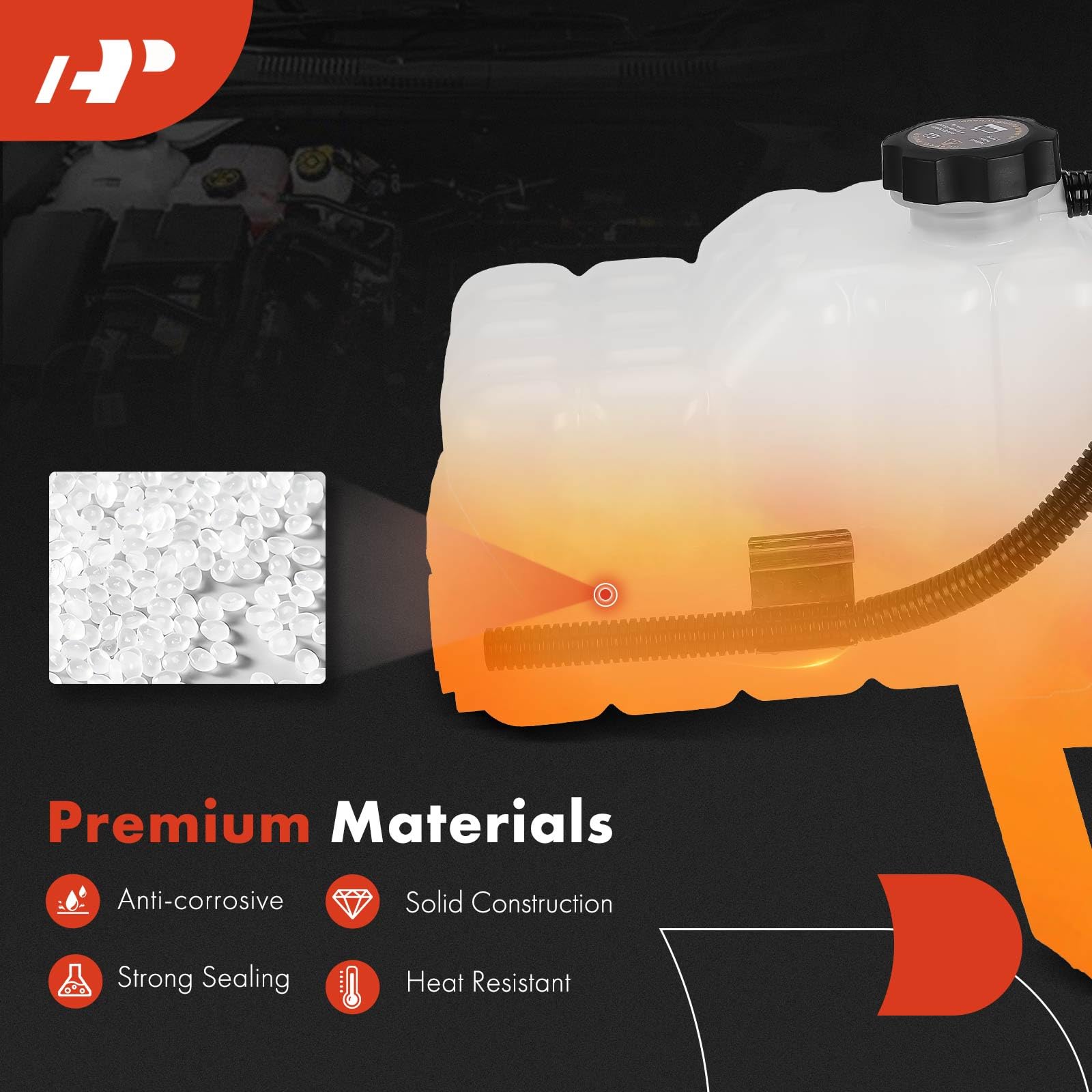 A-Premium reservoir installed under hood restoring coolant control