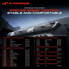 A-Premium resistor installed in vehicle housing restoring fan control